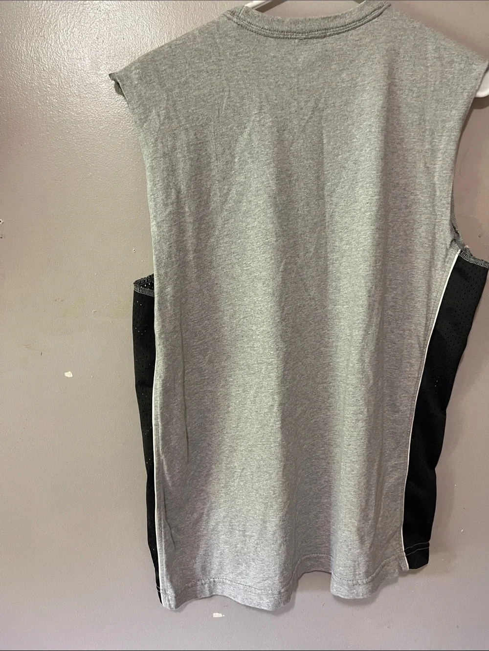 Old Navy Gray Sleeveless Tank with Black Logo